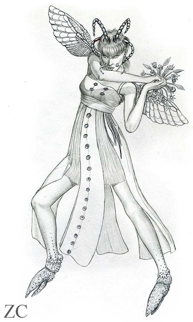 Hybride, Esprit de la forêt, détail par Zandrine C