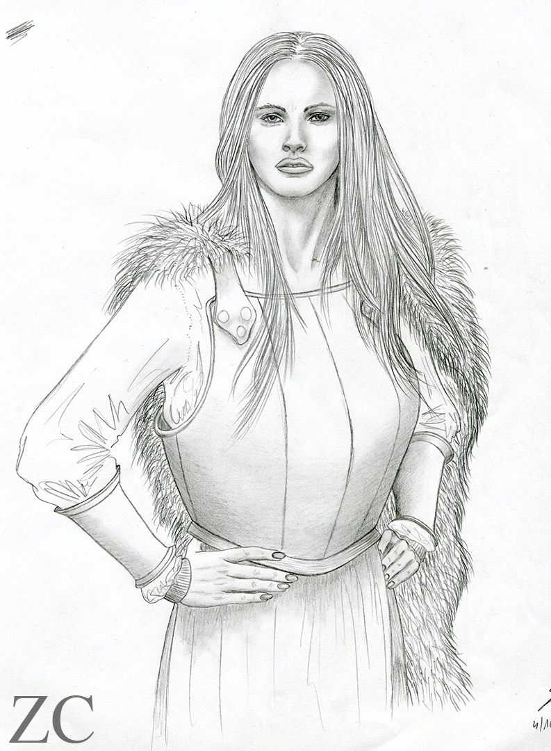 Jeune femme en armure par Zandrine C