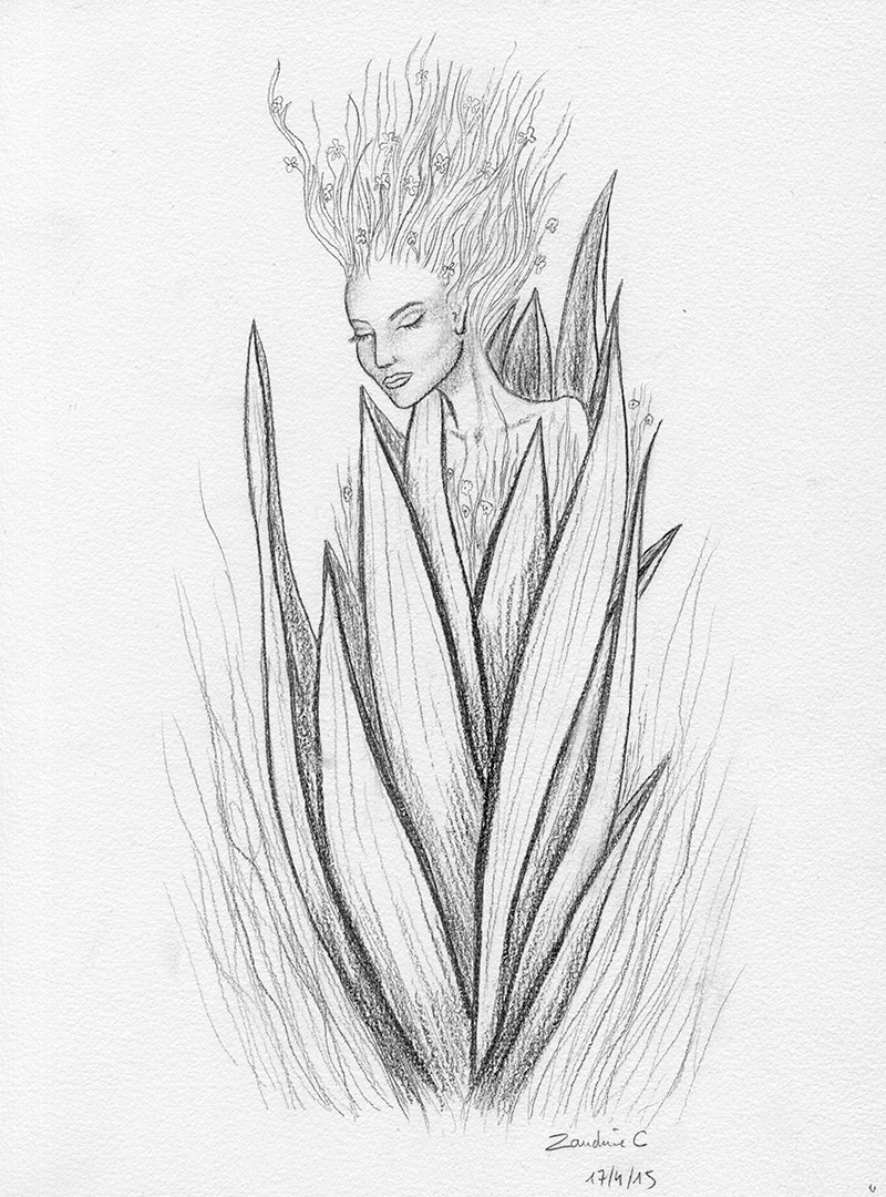 Fée des feuilles, détail par Zandrine C